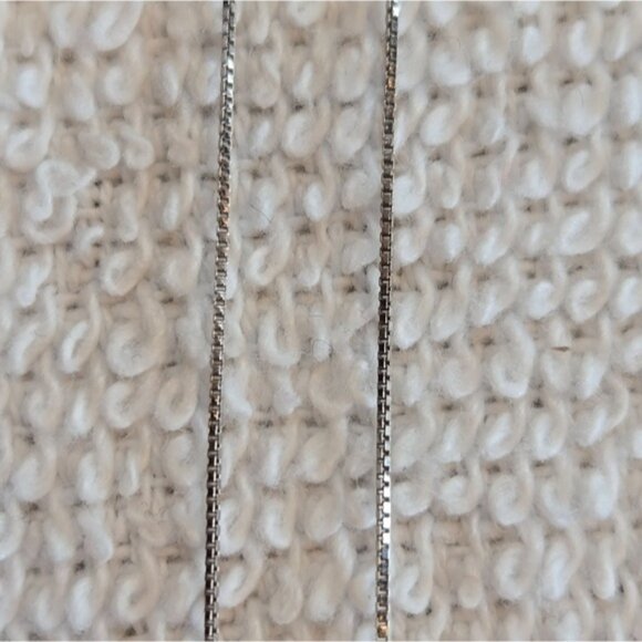 14k White Gold Heart Necklace with Pink Gemstone - Picture 5 of 6